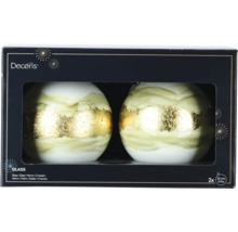 Decoris julgranskulor i glas, 2-pack