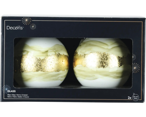 Decoris julgranskulor i glas, 2-pack