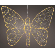 Dekorativ fjärilsbelysning med varmvita ljus