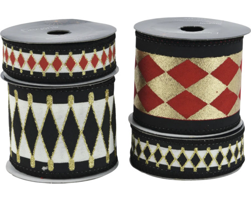 Dekorativt band med rombmönster på spolar