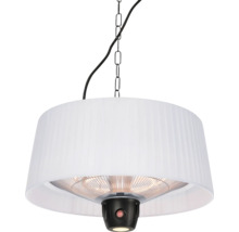 Hängande värmelampa med lampskärm och kedjeupphängning