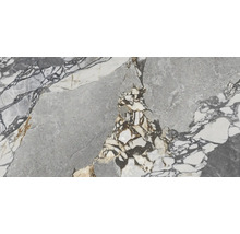 Närbild av en grå platta med marmorering