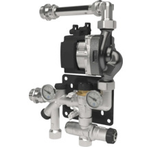 Värmekretsfördelare med pump, manometer och termostat