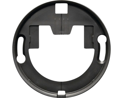 Svart monteringsplatta med olika utskärningar