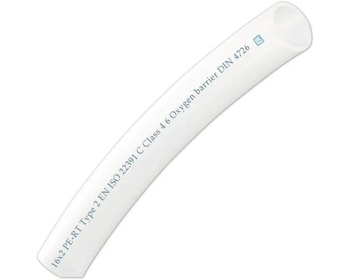 Plaströr 16x2 millimeter PE-RT Typ 2 EN ISO 22391 C Klass 4 6 Syrebarriär DIN 4726