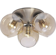 Taklampa med tre lampskärmar i glas