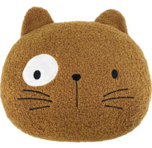 Dekorativ kudde katt med ansikte