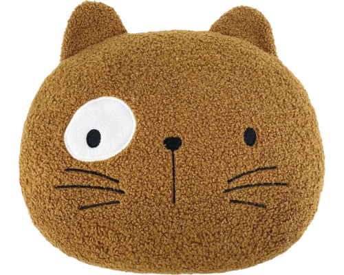 Dekorativ kudde katt med ansikte