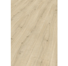 Närbild av ljust laminatgolv med trästruktur