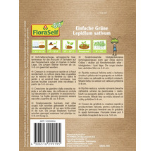 FloraSelf Logo, Fröförpackning för enkel grön krasse