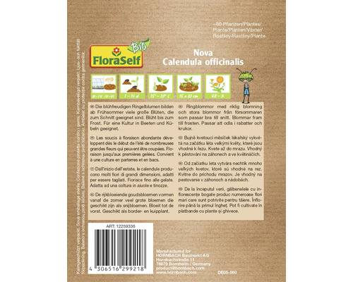FloraSelf Nova Ringblomma Calendula officinalis information
