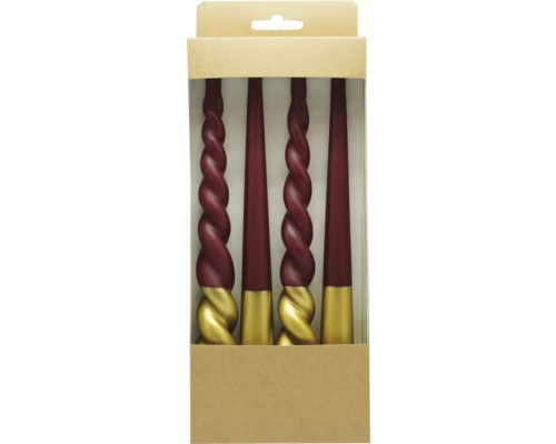 Dekorativa middagsbordsljus i fyrpack, delvis spiralformade