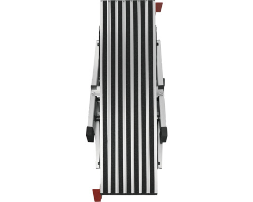 Hundramp av aluminium med svart halkskyddsmatta