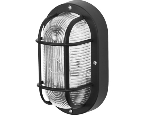 Oval utomhuslampa med skyddsgaller