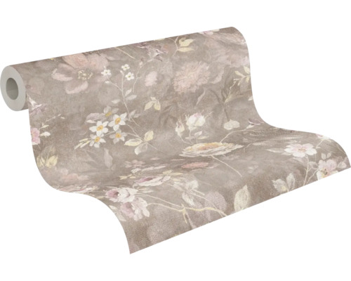 Tapetrulle med blommönster