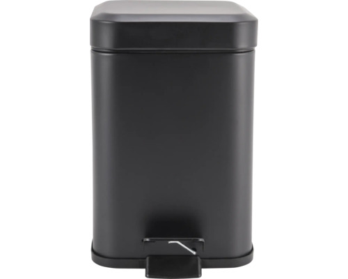 Svart metallpedalhink med rektangulärt lock