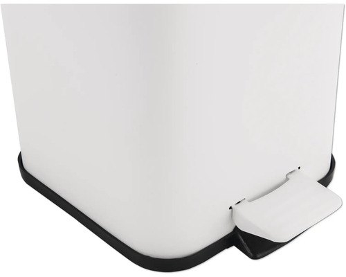 Detalj av en soptunna med pedalmekanism