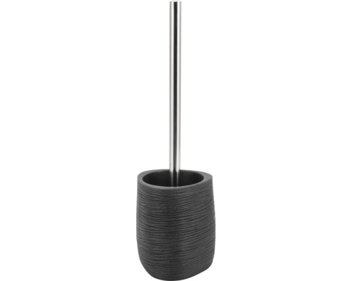 Toalettborste med hållare av plast och rostfritt stål
