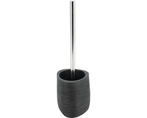 Toalettborste med hållare av stengods och rostfritt stål