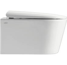 Vägghängd toalett med djup spoling och lock från Jungborn