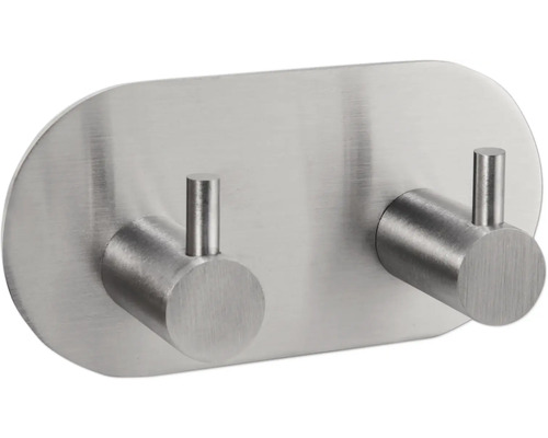 Dubbel klädkrok av metall för väggmontering