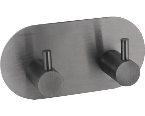 Dubbel klädkrok i metall för väggmontering