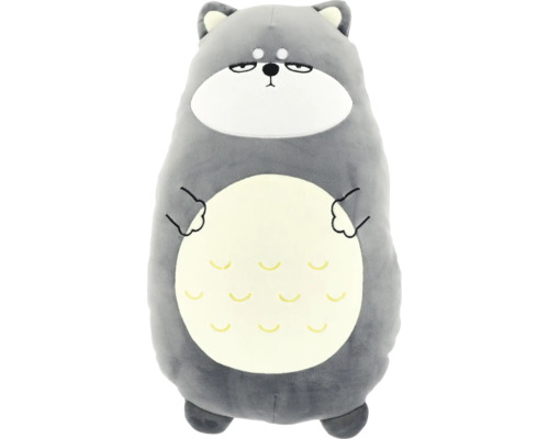 Grå gosedjurshund som kudde