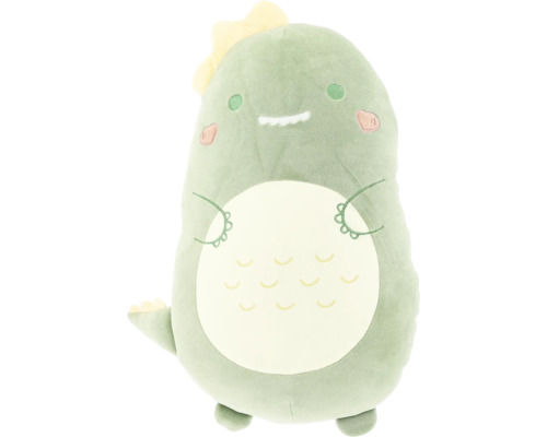 Grön dinosaurie gosedjur med gula detaljer