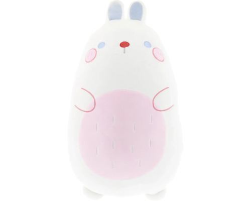 Vit kanin gosedjur med rosa detaljer