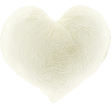 Hjärtformad prydnadskudde i fuskpäls