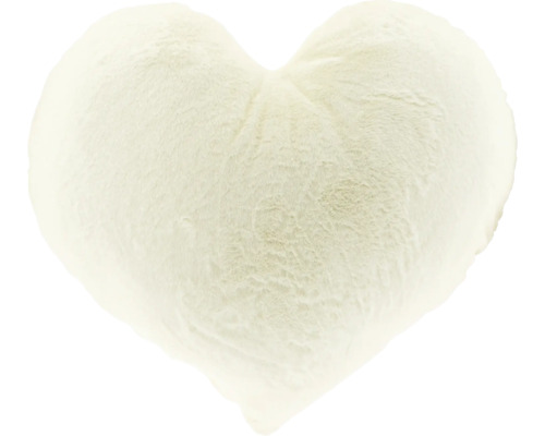 Hjärtformad prydnadskudde i fuskpäls