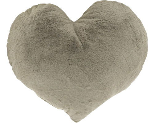 Hjärtformad kudde av plysch