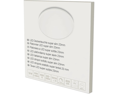 Förpackning för LED-taklampa, super slim, 23 mm