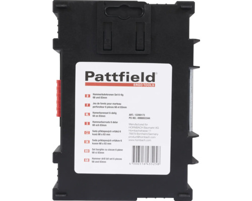 Pattfield Hammarborrsats, 6 delar, 68 och 83 millimeter