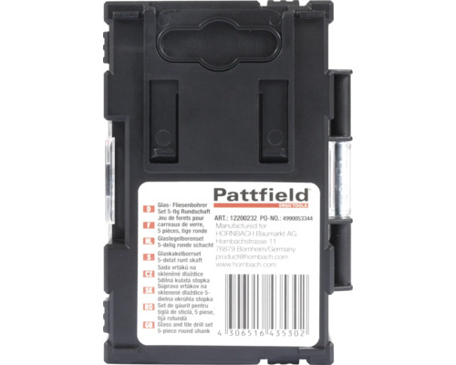 Pattfield glaskakelborrset, 5-delat