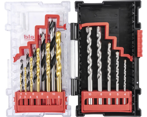 Borrsats i plastlåda