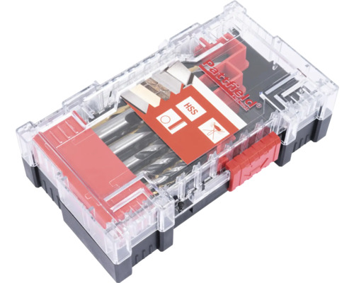 Borrsats i plastlåda