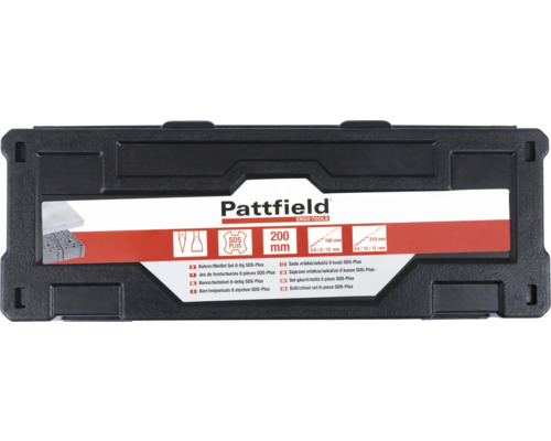 Pattfield borr- och mejselsats 8 delar SDS-Plus i väska