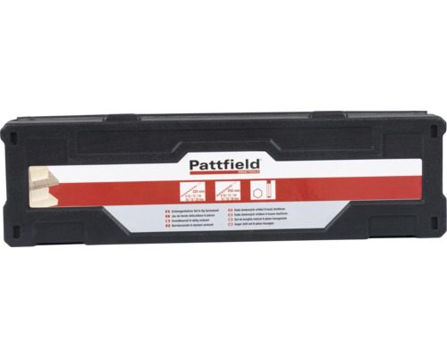 Pattfield träborrsats med sex delar i väska