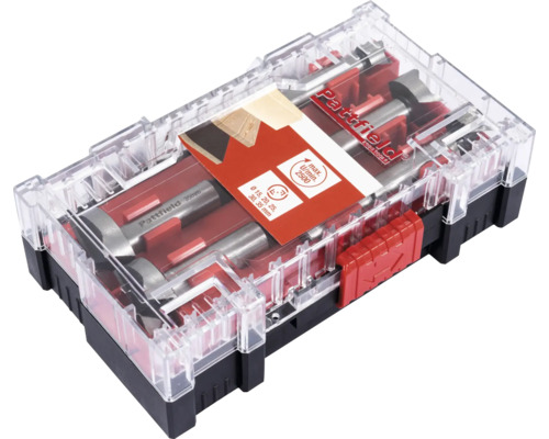 Pattfield Forstnerborr set i transparent förvaringslåda