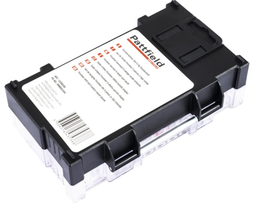 Pattfield Forstner borrset femdelat runt skaft i förvaringslåda