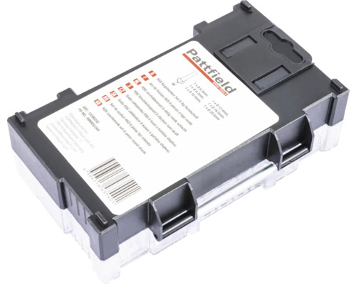 Pattfield HSS försänkningsset med sex delar i förvaringslåda