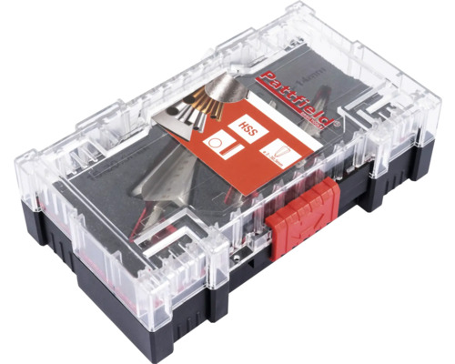 Konborr stegborr set i plastlåda