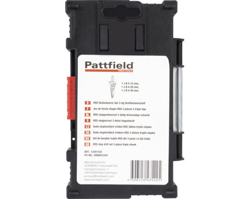 Pattfield HSS stegborrset, tredelat
