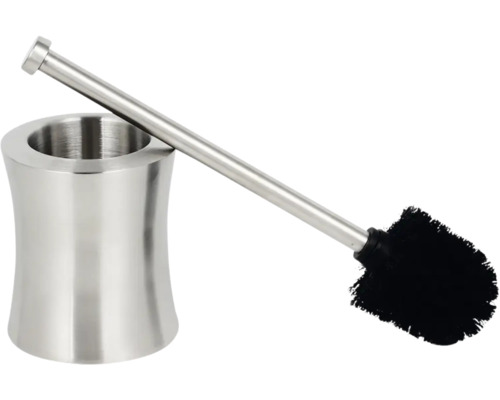 Toalettborste i rostfritt stål med hållare
