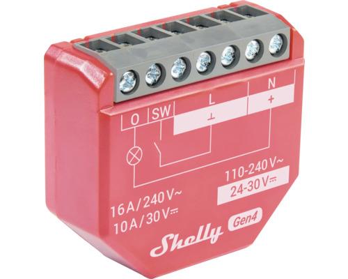 Shelly Gen4 Smart Home-relä för hemautomation