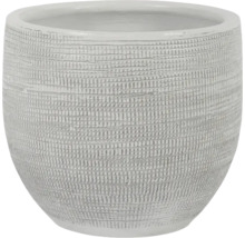 Dekorativ blomkruka med strukturerad yta.