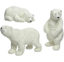 Tre vita isbjörnar som dekorativa figurer