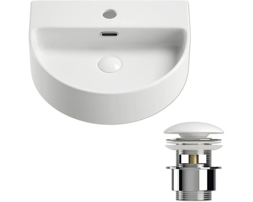 Keramisk tvättställ med avloppssats