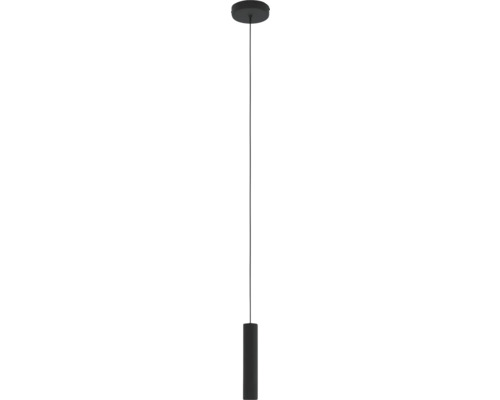 Svart hänglampa med cylindrisk lampskärm